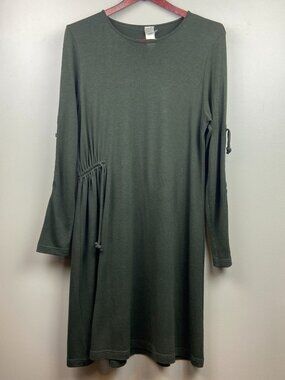 Lilith Paris Forest Green Wool Blend Long Sleeve Dress Size Small Classic